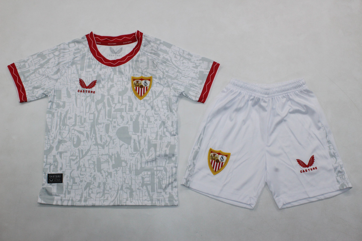 Kids-Sevilla 24/25 Home Soccer Jersey